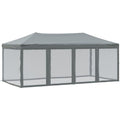 partyzelt faltbar mit seitenwaenden gartenzelt festzelt pavillon zelt gartenpavillon gazebo gartenlaube bierzelt faltzelt camping anthrazit 3x6 m
