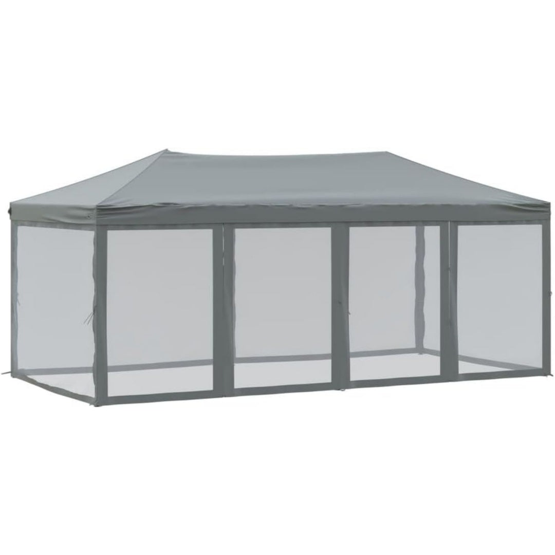 partyzelt faltbar mit seitenwaenden gartenzelt festzelt pavillon zelt gartenpavillon gazebo gartenlaube bierzelt faltzelt camping anthrazit 3x6 m