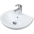 waschbecken heide weiss keramik wandwaschbecken mit hahnloch mit ueberlauf fuer bad gaeste-wc zeitlos elegant