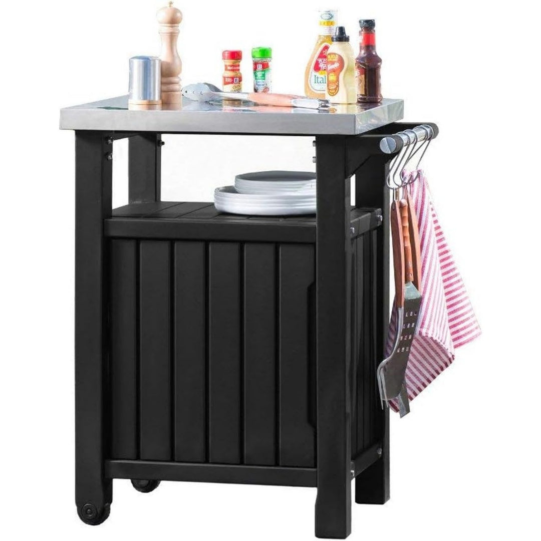 grill beistelltisch 1-tuerig graphit 54x70x90 cm 6130